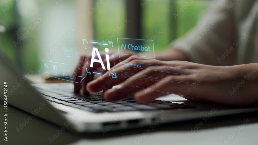 Poster ai virtual assistant artificial intelligence chatbot controlled by prompt engineering for explainabl