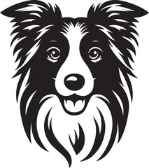 Border Collie Dog Vector – Silhouette 