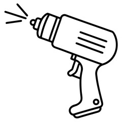 Minimalist Heat Gun Vector Design