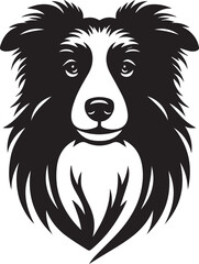 Border Collie Dog Vector – Silhouette 