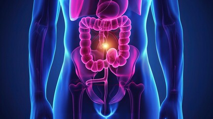 Anatomical view of a bladder showing its hollow, muscular structure, transitional epithelium lining, and connection to the ureters and urethra, highlighting its role in storing urine and maintaining 