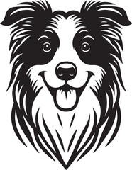 Border Collie Dog Vector – Silhouette 