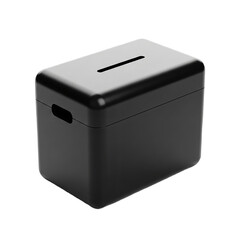 Sleek Black Donation Box: Design & Functionality