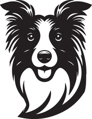 Border Collie Dog Vector – Silhouette 