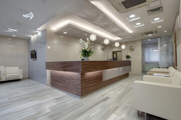 Modern office lobby interior design reception area waiting room decor