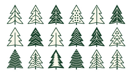 Obraz premium Pine trees forest pattern evergreen trees nature