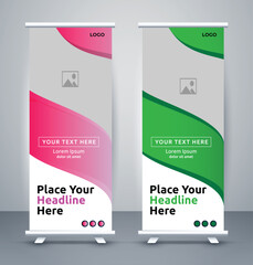 corporate professional modern minimal business rollup banner design template