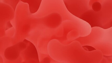 Abstract, flowing red shapes with soft edges create a smooth, organic pattern against a red background.