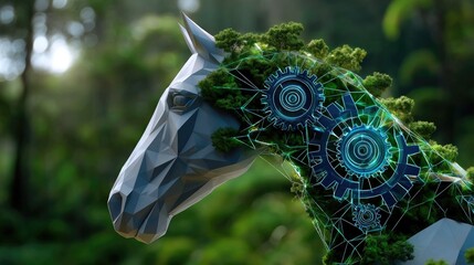 Geometric horse eco technology