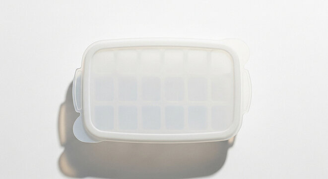 Bandeja de Cubitos de Hielo Reutilizable Transparente