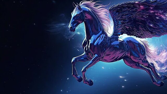 Galaxy Version of pegasus worlds realistis,ai generative