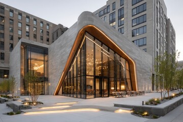 Obraz premium Modern Architecture Building with Contemporary Design