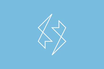 line art letter S minimalist logo