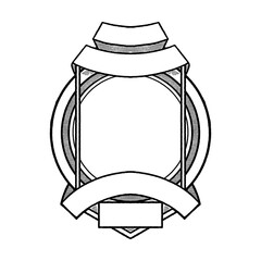 Classic ribbon frame with clean space for text, perfect for vintage labels, logo design, packaging, signage, or decorative title layouts.