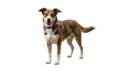 Brown and white dog breed guide: discover everything about this adorable canine friend today here now isolated on transparent background