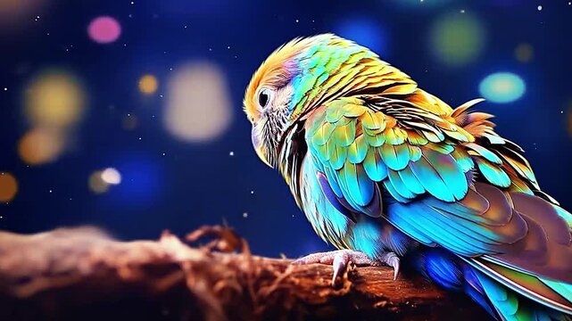 Galaxy Version of parakeet world realistis,ai generative