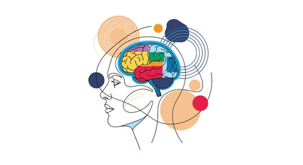 Obraz premium Exploring the Complexities of Human Thought Processes and Cognitive Functions Within the Brain