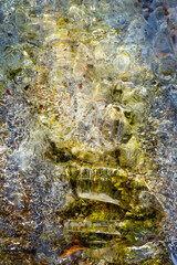 Abstract patterns in an ice formation in Bolton Notch, Connecticut.