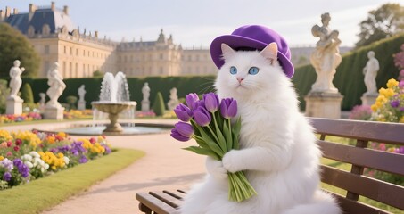 Travel cat France-purple