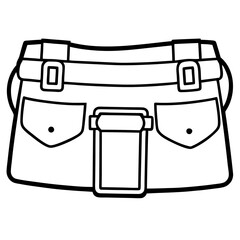 Minimalist Tool Pouch Outline Design