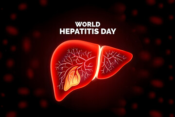 World Hepatitis Day background, card, July 28