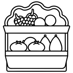 Organizer Compartment Vector Illustration