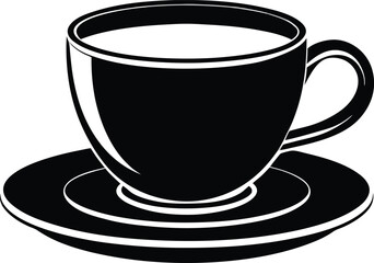 Coffee cup vector silhouette