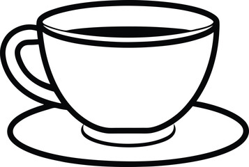 Coffee cup vector silhouette