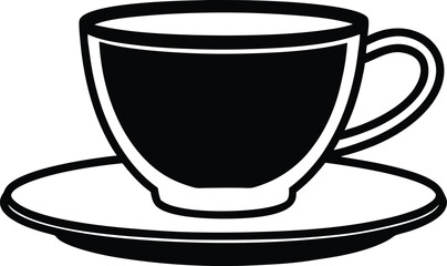 Coffee cup vector silhouette