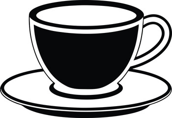 Coffee cup vector silhouette