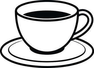 Coffee cup vector silhouette