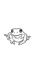 frog on a white background
