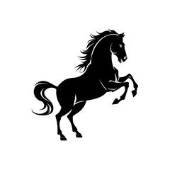 Horse silhouette with white background
