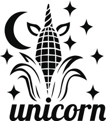Unicorn Corn Funny Corn Unicorn Vector Illustration