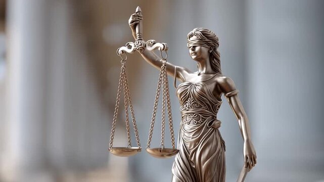 Lady justice statue holding scale bronze sculpture with blindfold symbolizes fairness law impartiality balance representing justice and objectivity prevailing without bias in legal matters