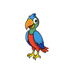 Creative Parrot Bird Vector Art Style
