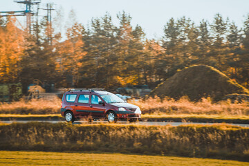 Fototapeta premium European minivan for business logistics