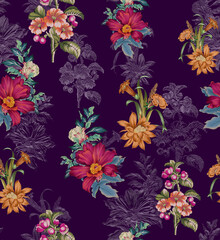 Obraz premium Flowers pattern allover pattern all over abstract pattern