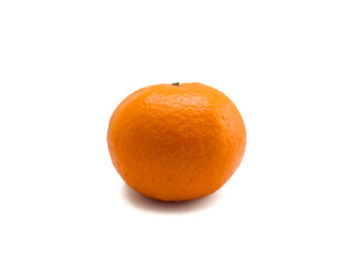Orange fruit or tropical citrus fruit or mandarin orange fruit isolated on white background.