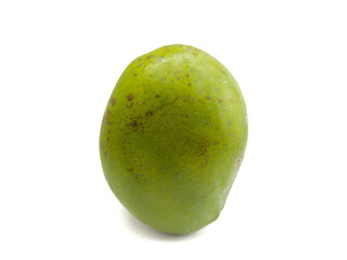 A mango, or Indramayu mango, or Cengkir mango, isolated on a white background. This mango is native...