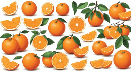 Oranges Fruit Vector