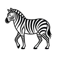 Obraz premium Walking Zebra Silhouette