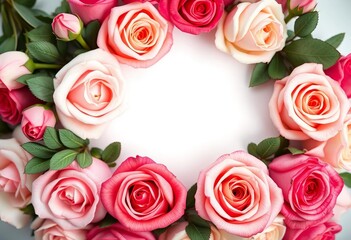 Elegant rose arrangement, blank space, romantic wedding background,  delicate,  love