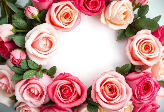 Elegant rose arrangement, blank space, romantic wedding background,  delicate,  love - Powered by Adobe