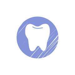 Clean cartoon vector icon of white healthy teeth. Illustration for dental clinics, oral hygiene products and medical branding