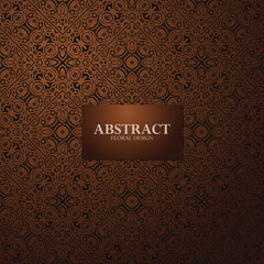 Ornament Floral Design Brown Damask Style Seamless Pattern Tile