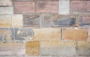 Obsolete bricks wall background. Wall of old building useful as backdrop.	