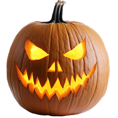 Carved Pumpkin: Glowing Halloween Jack-o'-lantern
