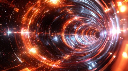 Cosmic tunnel of swirling light and energy
