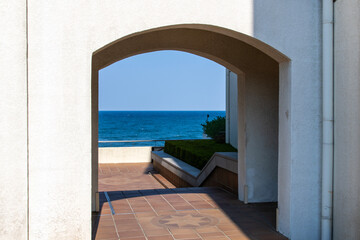 passage to the sea at the hotel
